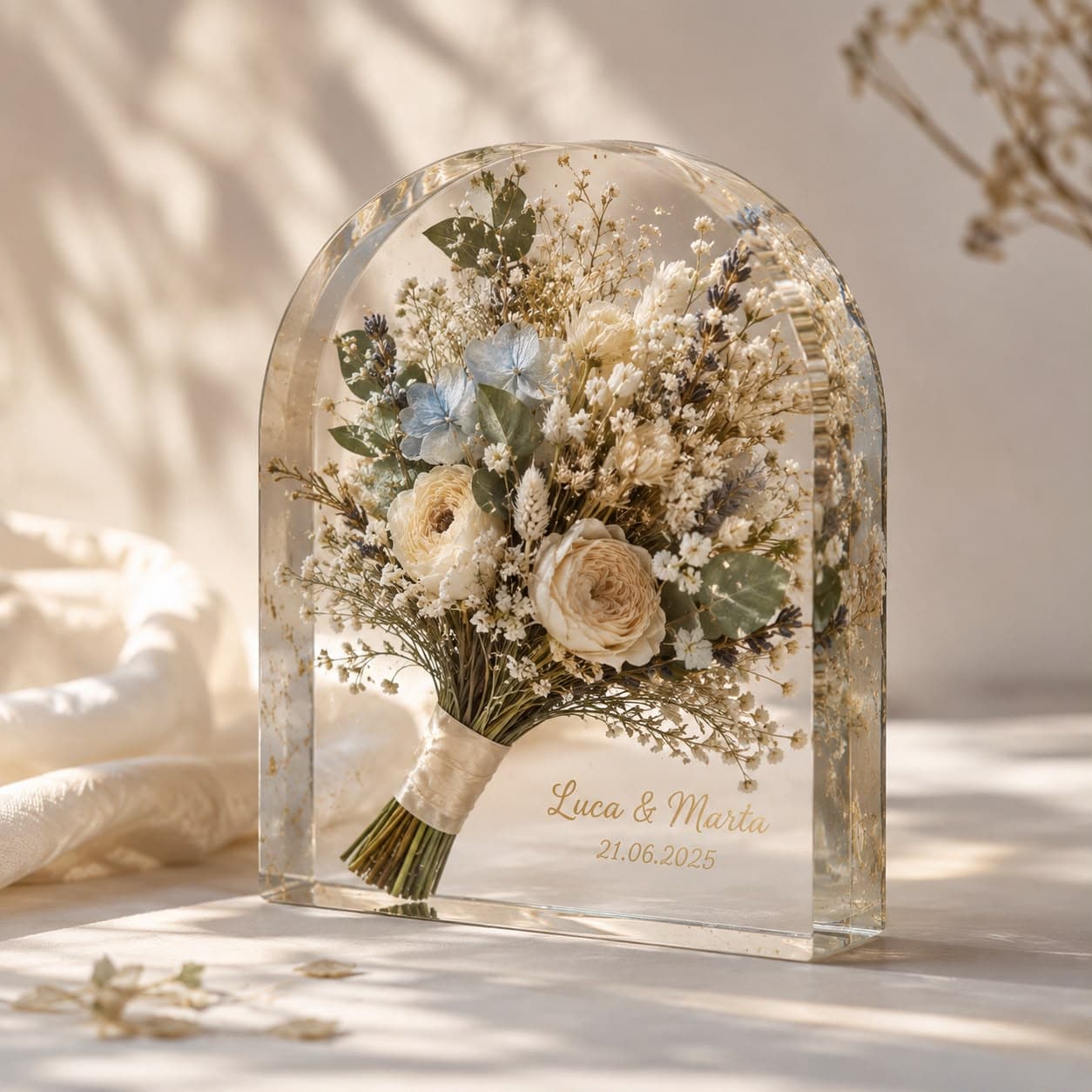 Bouquet da Sposa in Resina — Forma ad Arco — foto 2 di 2