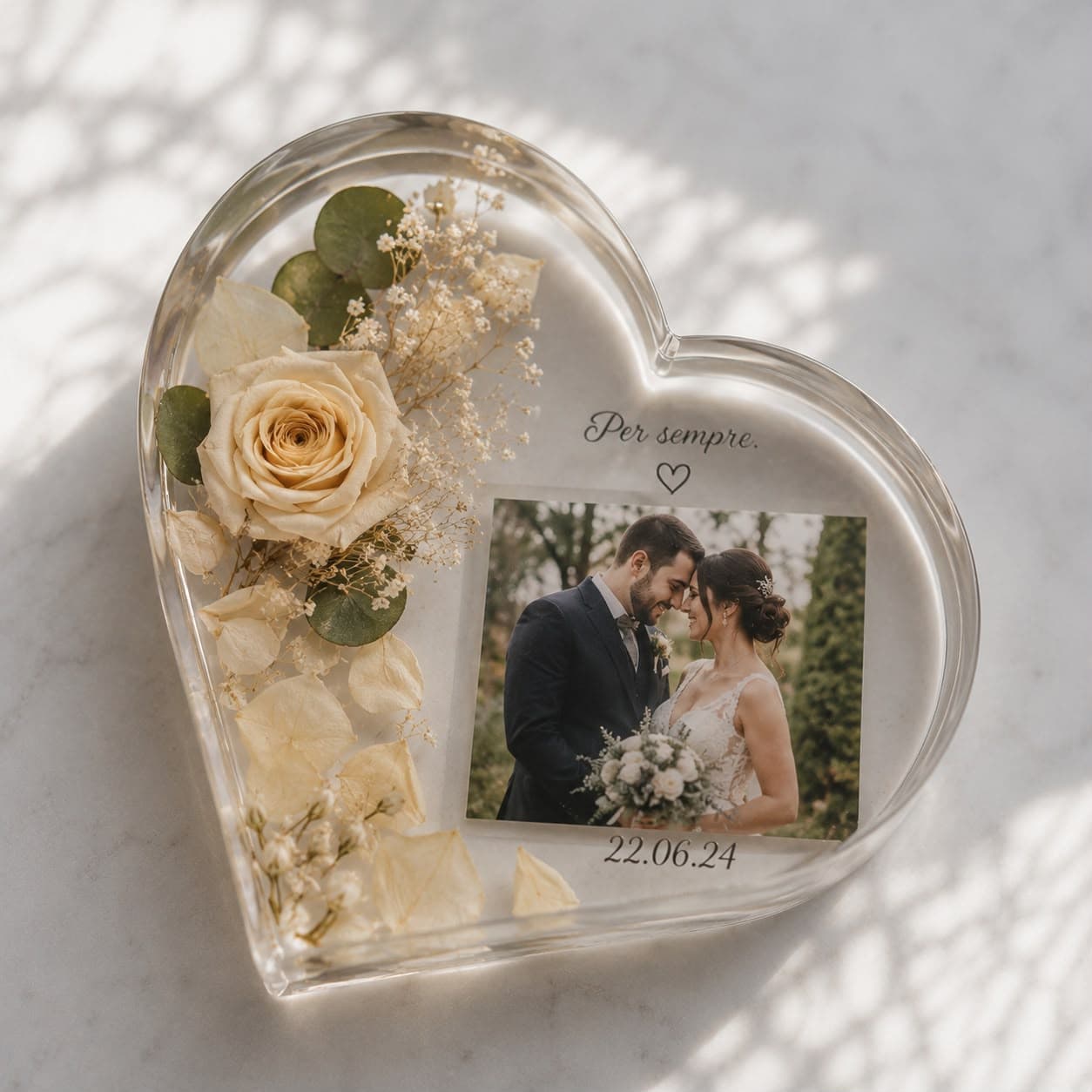 Bouquet da Sposa in Resina — Cuore — foto 2 di 3