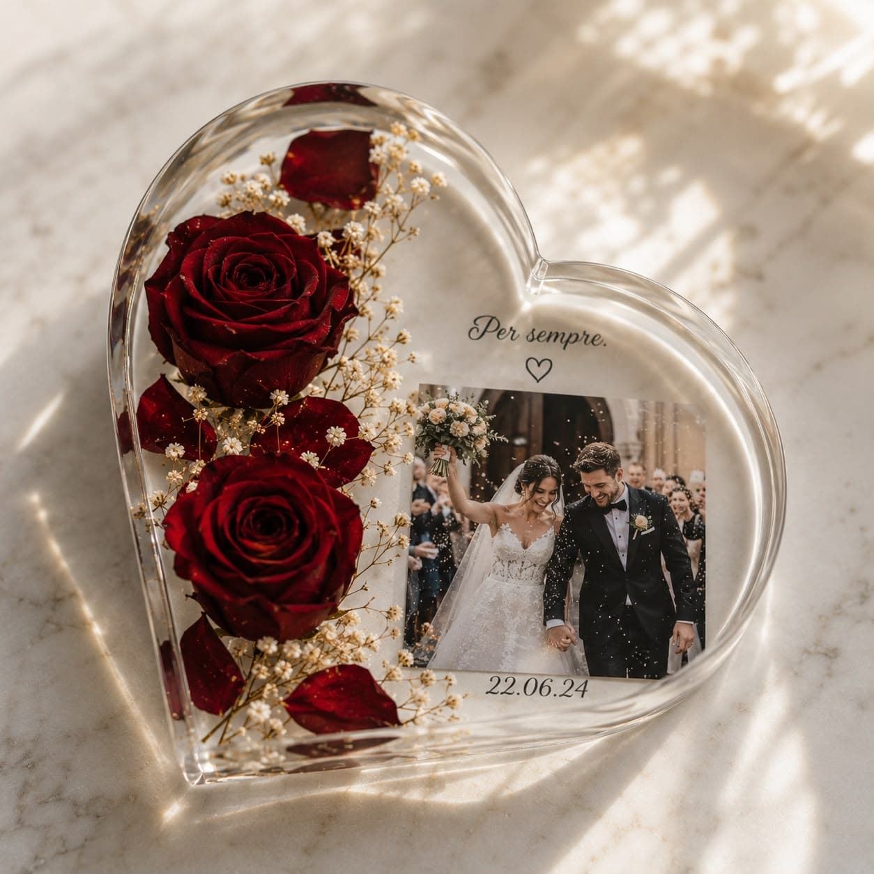 Bouquet da Sposa in Resina — Cuore — foto 3 di 3