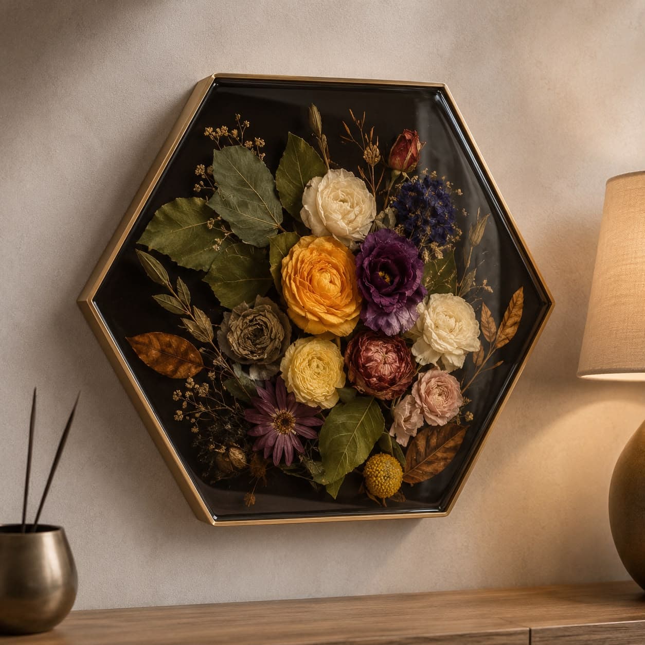Bouquet da Sposa in Resina — Opera da Parete
