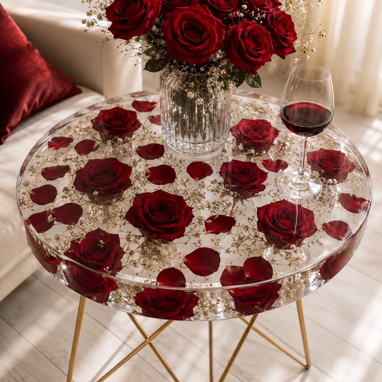 Bouquet da Sposa in Resina — Tavolo